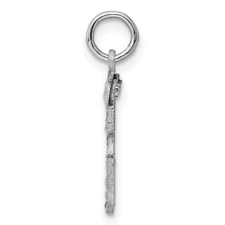Sterling Silver Rhodium-plated Small #65 Charm