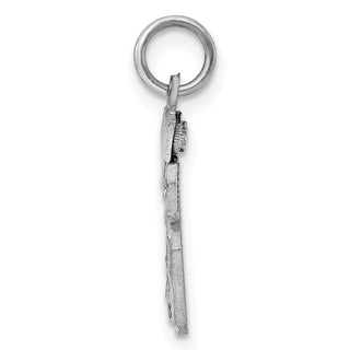 Sterling Silver Rhodium-plated Small #66 Charm