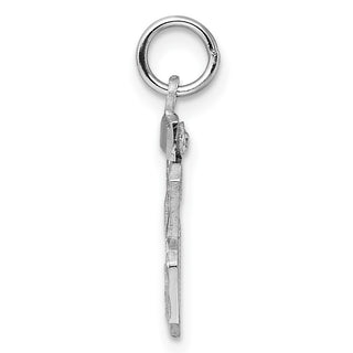 Sterling Silver Rhodium-plated Small #68 Charm
