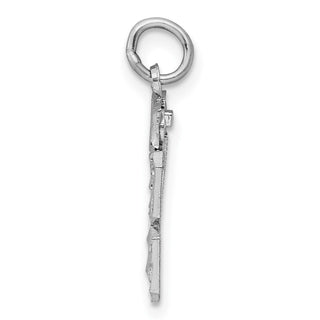 Sterling Silver Rhodium-plated Small #73 Charm