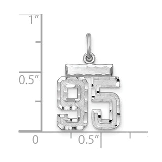 Sterling Silver Rhodium-plated Small #95 Charm