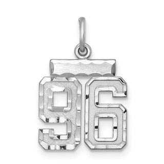 Sterling Silver Rhodium-plated Small #96 Charm