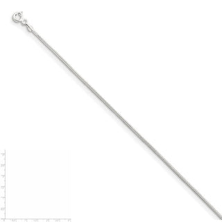 28" Sterling Silver 1.2mm Round Snake Chain Necklace
