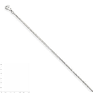 24" Sterling Silver 1.2mm Round Snake Chain Necklace