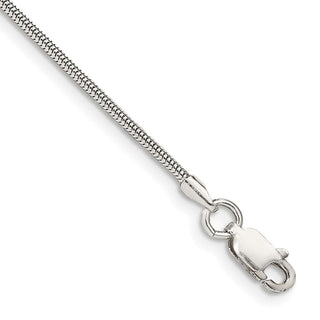 7" Sterling Silver 1.5mm Round Snake Chain Bracelet