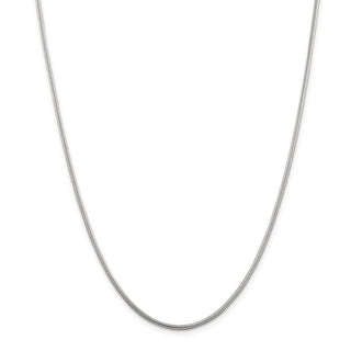 28" Sterling Silver 1.6mm Round Snake Chain Necklace