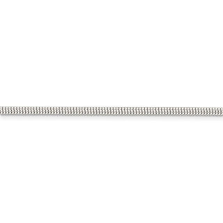 30" Sterling Silver 2.5mm Round Snake Chain Necklace