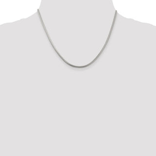 18" Sterling Silver 2.5mm Round Snake Chain Necklace
