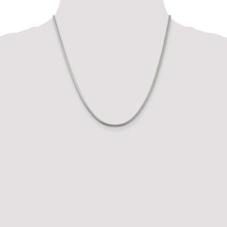20" Sterling Silver 2.5mm Round Snake Chain Necklace