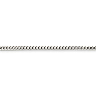 8" Sterling Silver 3mm Round Snake Chain Bracelet