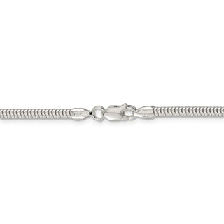 30" Sterling Silver 3mm Round Snake Chain Necklace