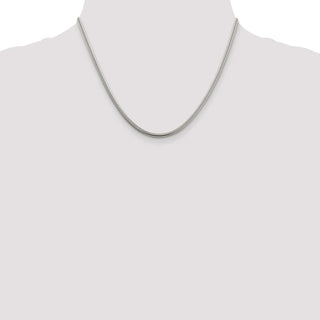 18" Sterling Silver 3mm Round Snake Chain Necklace