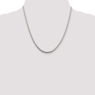 20" Sterling Silver 3mm Round Snake Chain Necklace