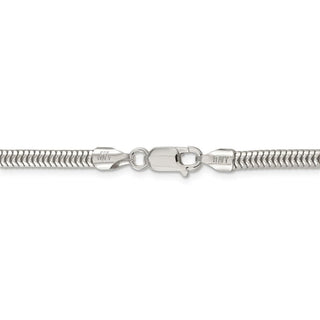 24" Sterling Silver 4mm Round Snake Chain Necklace