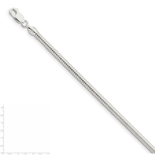 26" Sterling Silver 4mm Round Snake Chain Necklace