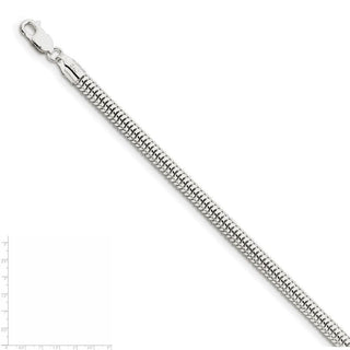 24" Sterling Silver 5mm Round Snake Chain Necklace