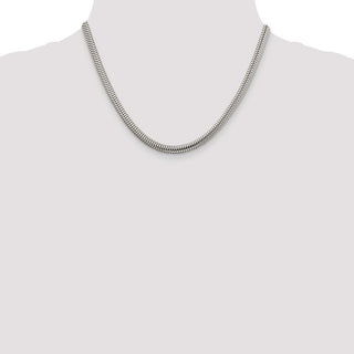 18" Sterling Silver 5mm Round Snake Chain Necklace