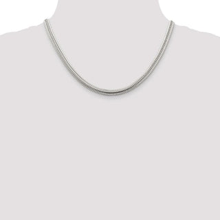 18" Sterling Silver 6mm Round Snake Chain Necklace