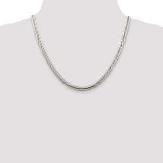 20" Sterling Silver 6mm Round Snake Chain Necklace