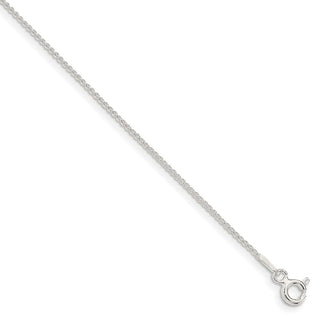 30" Sterling Silver 1mm Round Spiga Chain Necklace