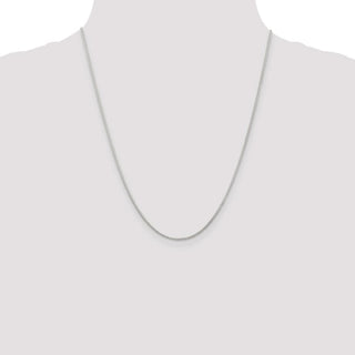 22" Sterling Silver 1.25mm Round Spiga Chain Necklace w/4in ext.