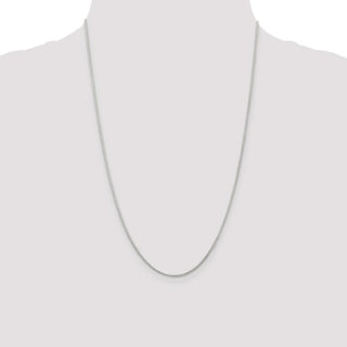 24" Sterling Silver 1.25mm Round Spiga Chain Necklace