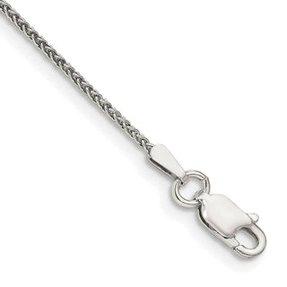 10" Sterling Silver 1.25mm Round Spiga Chain Anklet