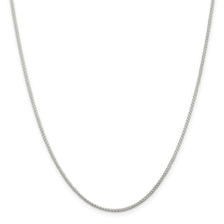 22" Rhodium-plated Sterling Silver 1.25mm Round Spiga Chain Necklace