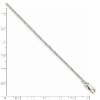 30" Sterling Silver 1.5mm Round Spiga Chain Necklace