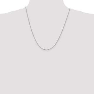 22" Sterling Silver 1.5mm Round Spiga Chain Necklace w/4in ext.