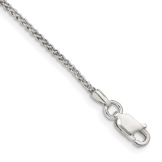 10" Sterling Silver 1.5mm Round Spiga Chain Anklet