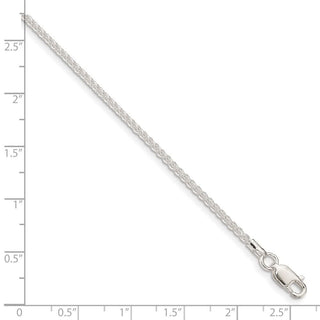 30" Sterling Silver 1.6mm Round Spiga Chain Necklace