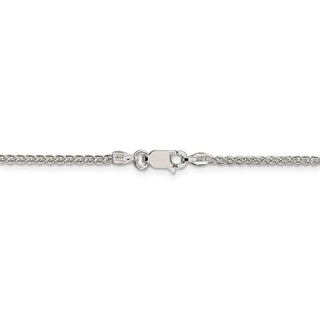 36" Sterling Silver 1.75mm Round Spiga Chain Necklace