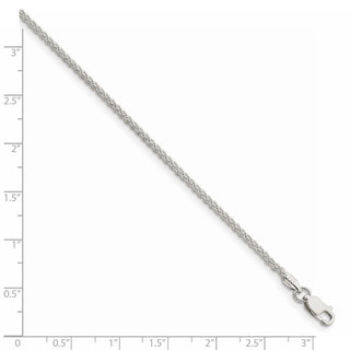 22" Sterling Silver 1.75mm Round Spiga Chain Necklace