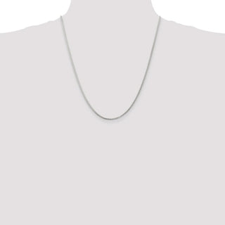 22" Sterling Silver 1.75mm Round Spiga Chain Necklace w/4in ext.