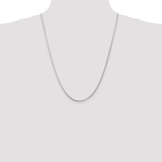 24" Sterling Silver 1.75mm Round Spiga Chain Necklace