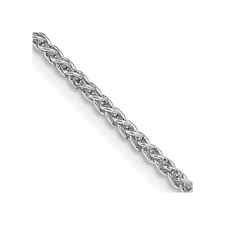 18" Rhodium-plated Sterling Silver 1.75mm Round Spiga Chain Necklace
