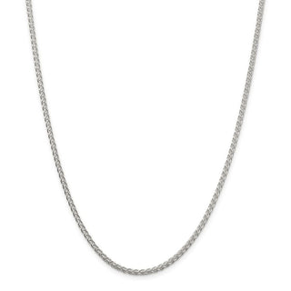 26" Sterling Silver 2.5mm Round Spiga Chain Necklace