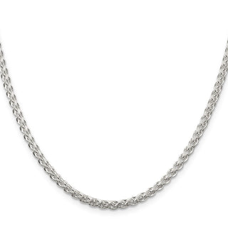 16" Sterling Silver 3mm Round Spiga Chain Necklace