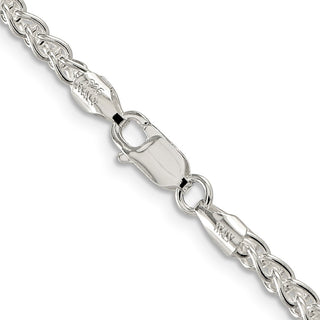 16" Sterling Silver 3mm Round Spiga Chain Necklace