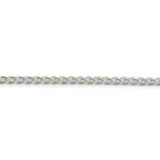 36" Sterling Silver 3mm Round Spiga Chain Necklace