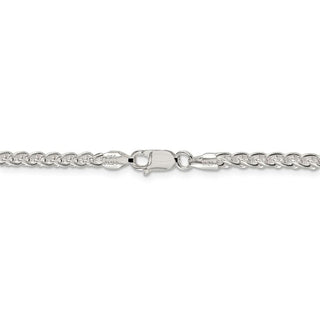 30" Sterling Silver 3mm Round Spiga Chain Necklace