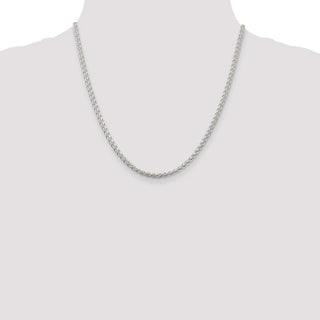 20" Sterling Silver 3mm Round Spiga Chain Necklace