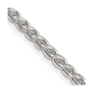 16" Sterling Silver 3mm Round Spiga Chain Necklace