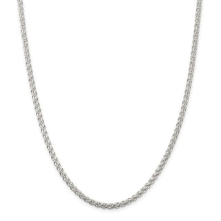 36" Sterling Silver 3mm Round Spiga Chain Necklace