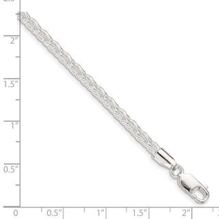 24" Sterling Silver 3.7mm Round Spiga Chain Necklace