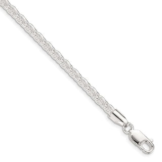 20" Sterling Silver 3.7mm Round Spiga Chain Necklace