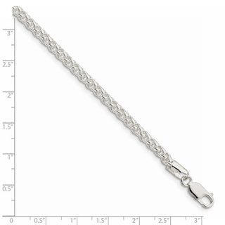 24" Sterling Silver 4mm Round Spiga Chain Necklace
