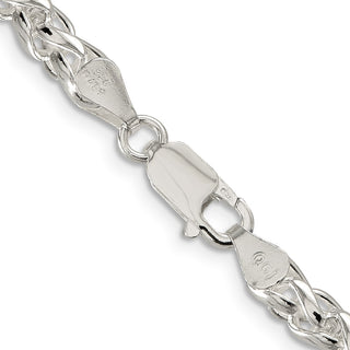 22" Sterling Silver 5mm Round Spiga Chain Necklace