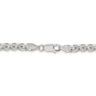 24" Sterling Silver 5mm Round Spiga Chain Necklace